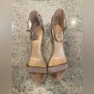 Vince Camuto Nude Suede Heels Size 7.5